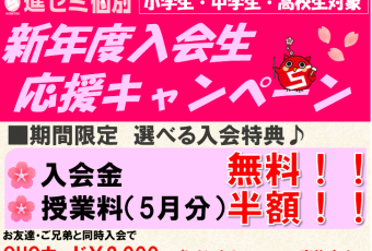 【進ゼミ個別】当月のキャンペーン